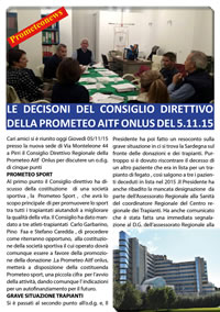 Consiglio Direttivo Prometeo AITF Onlus