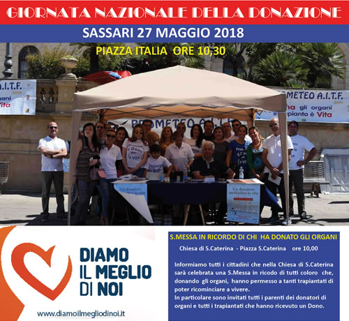 Giornata della donazione Sassari 2018